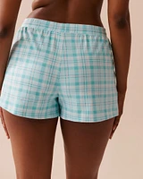 Short de pyjama en coton à rayures