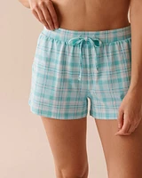 Short de pyjama en coton à rayures