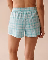 Short de pyjama en coton à rayures