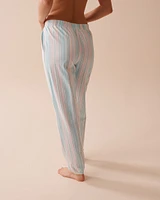 Pantalon de pyjama jogger en coton à rayures