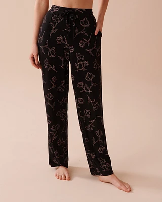 Pantalon modal et bordure en dentelle