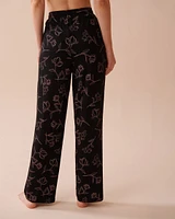 Pantalon modal et bordure en dentelle