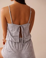 Lace Trim Modal Romper