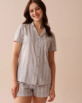 Ensemble pyjama à imprimé marguerite avec chemisier