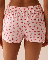 Ensemble pyjama à imprimé framboises avec chemisier