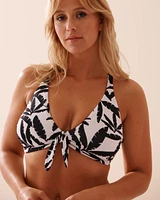 MONOCHROME FOLIAGE D Cup Triangle Bikini Top