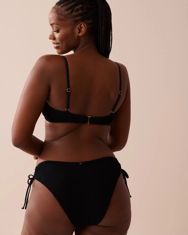 Haut de bikini bralette découpe à l'avant texturé