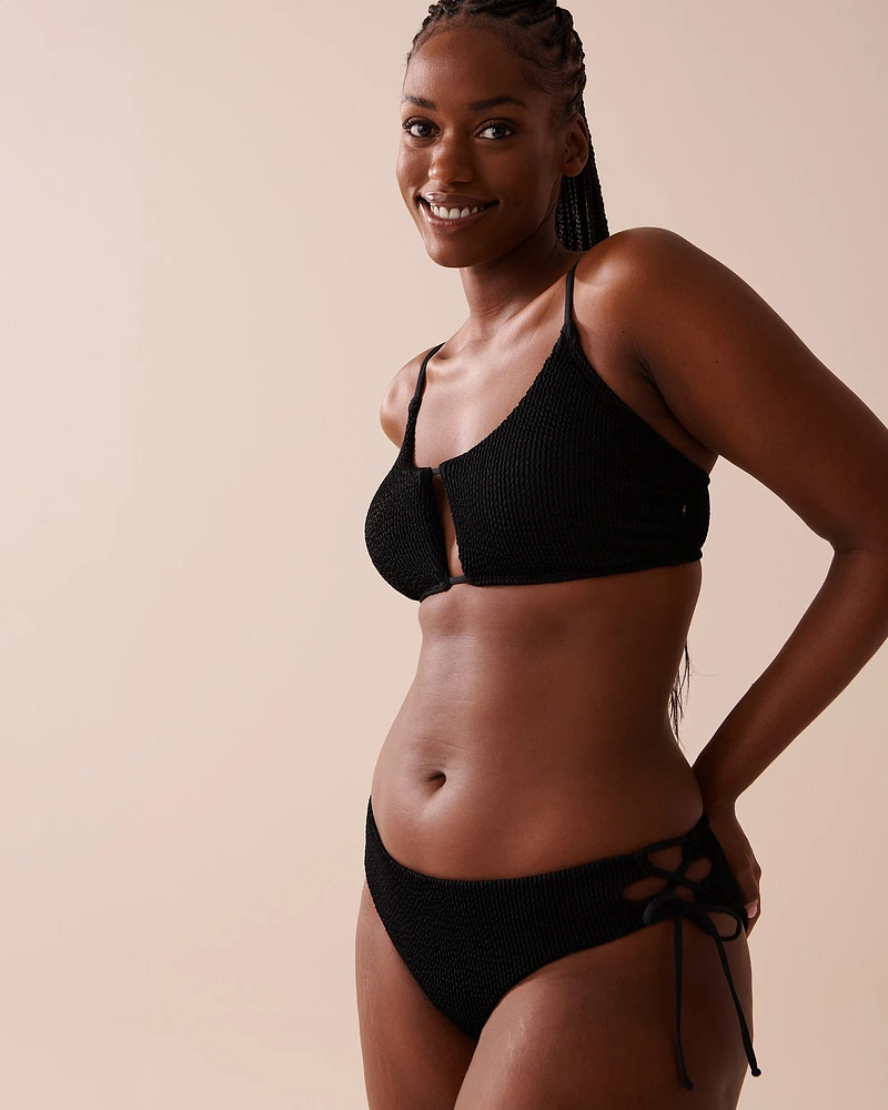 Haut de bikini bralette découpe à l'avant texturé