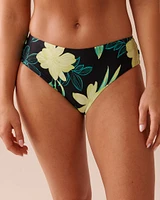 FLORAL ZEST Mid Waist Cheeky Bikini Bottom