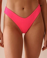 PINK PUNCH Textured Thong Bikini Bottom