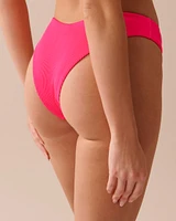 PINK PUNCH Textured Thong Bikini Bottom
