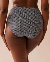 Bas de bikini taille haute BLACK TILE