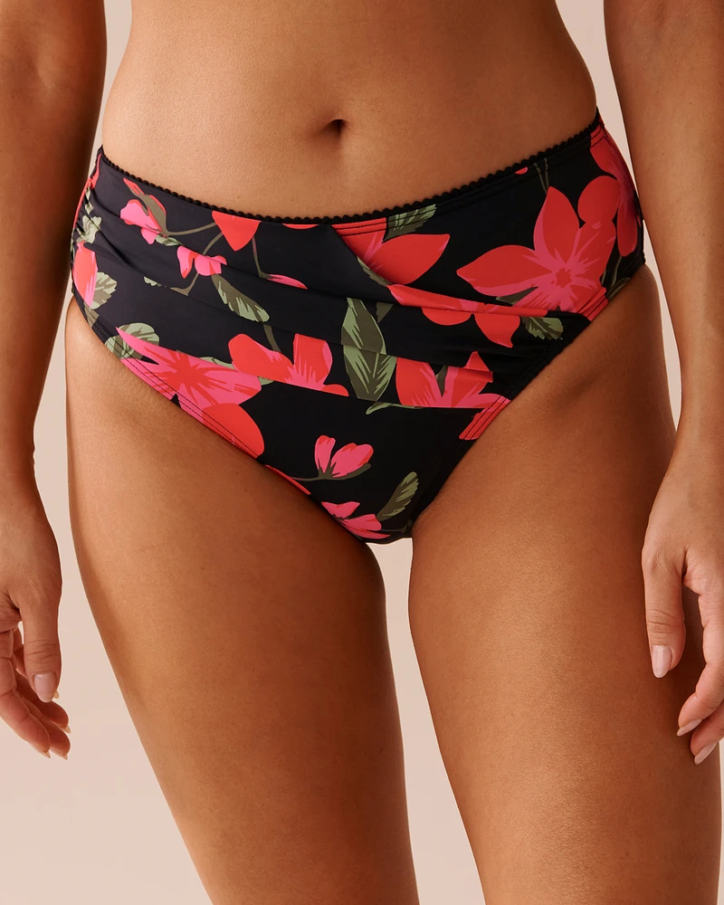 Bas de bikini taille mi-haute TROPICAL