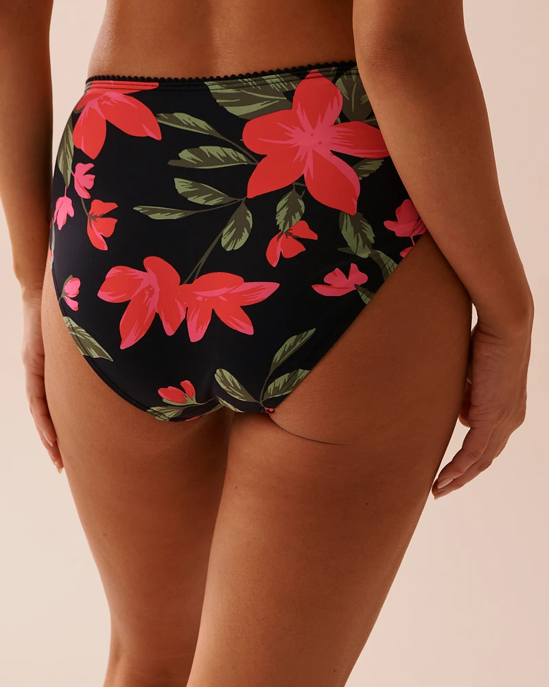 Bas de bikini taille mi-haute TROPICAL