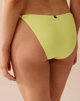 LIME Textured Adjustable Side Brazilian Bikini Bottom