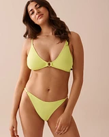 LIME Textured Adjustable Side Brazilian Bikini Bottom