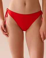 FIERY RED Side Tie Brazilian Bikini Bottom