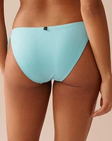 Bas de bikini brésilien noué aux hanches en fibres recyclées BLEU CIEL