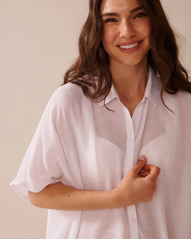 Chemise longue en voile