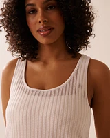 Robe sans manches en crochet effet ray