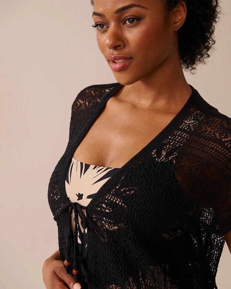 Open-Front Crochet Caftan