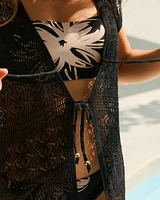 Open-Front Crochet Caftan