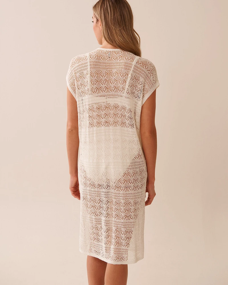 Open-Front Crochet Caftan