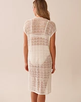 Open-Front Crochet Caftan