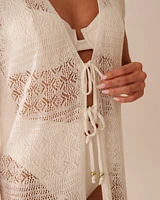 Caftan ouvert en crochet