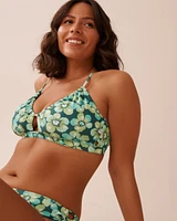 AQUA FLORA Recycled Fibers Bralette Bikini Top
