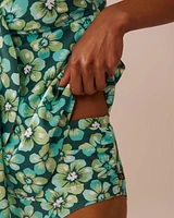 AQUA FLORA Recycled Fibers Bandeau Tankini Top