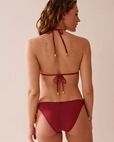 DEEP RED Triangle Bikini Top