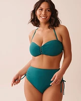 TEAL BLUE Bandeau Bikini Top