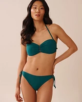 TEAL BLUE Bandeau Bikini Top