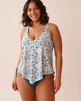 ENCHANTED FLORA Flowy V-neck Tankini Top