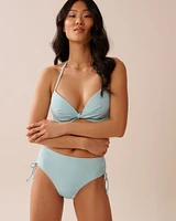 BABY BLUE Textured Push-up Bikini Top