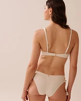 COCONUT MILK Textured Plunge Bikini Top