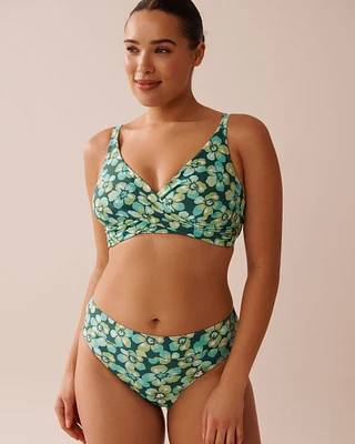 AQUA FLORA Recycled Fibers D Cup Bralette Bikini Top