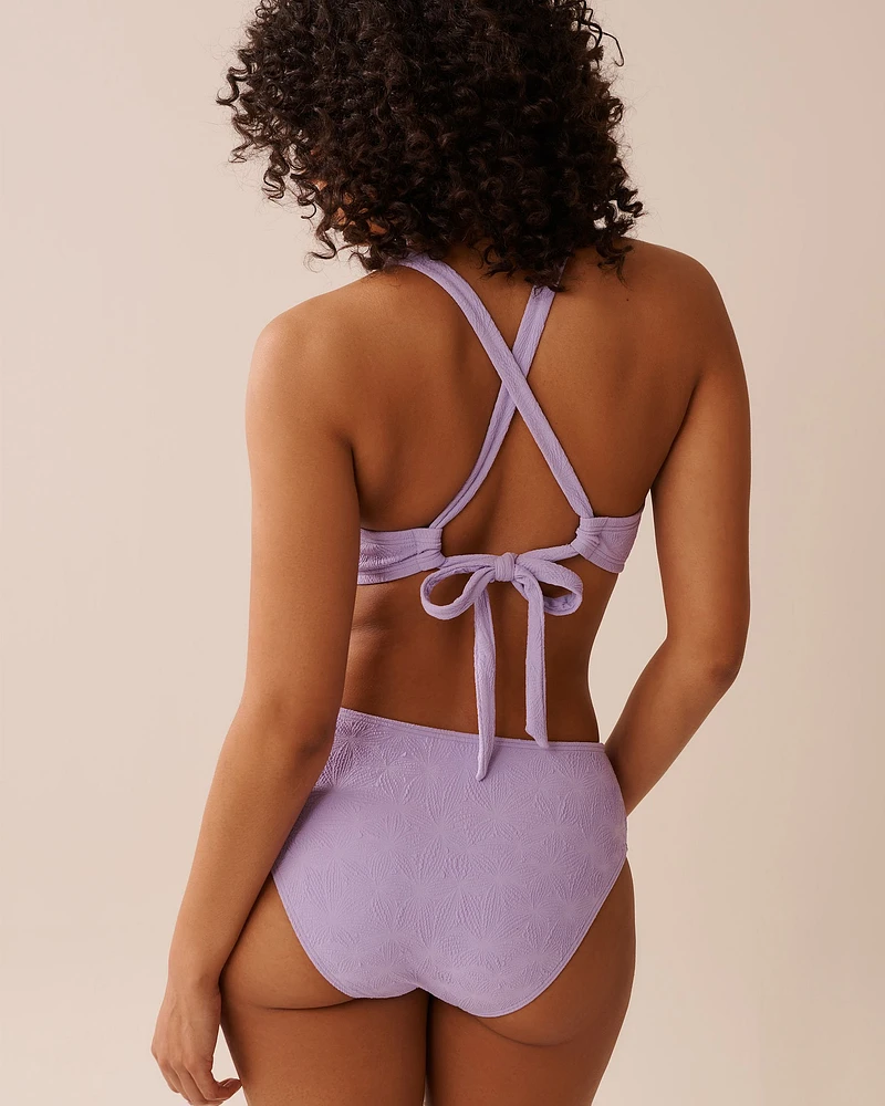 LAVENDER POP Textured D Cup Triangle Bikini Top