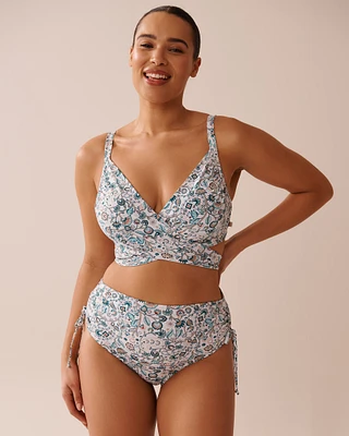 ENCHANTED FLORA D Cup Draped Bikini Top