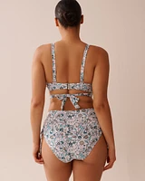 ENCHANTED FLORA D Cup Draped Bikini Top