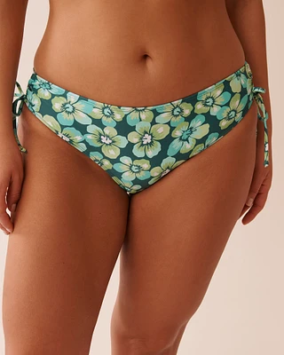 AQUA FLORA Recycled Fibers Cross-Tie Bikini Bottom