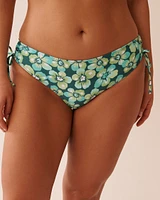 AQUA FLORA Recycled Fibers Cross-Tie Bikini Bottom