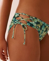 AQUA FLORA Recycled Fibers Cross-Tie Bikini Bottom
