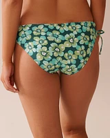 AQUA FLORA Recycled Fibers Cross-Tie Bikini Bottom