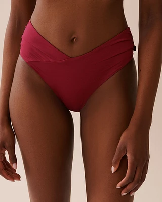 DEEP RED Crossover Cheeky Bikini Bottom