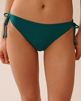 TEAL BLUE Side Tie Brazilian Bikini Bottom