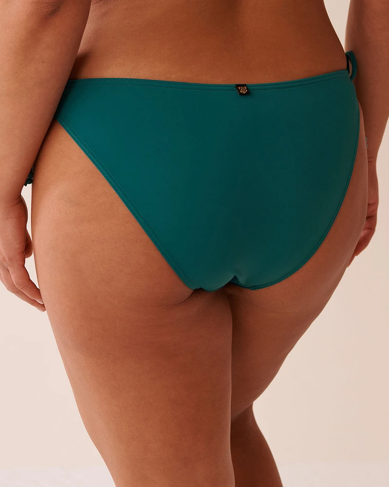 TEAL BLUE Side Tie Brazilian Bikini Bottom