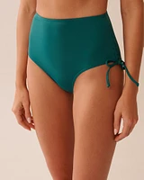 TEAL BLUE Side Tie High Waist Bikini Bottom