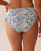 ENCHANTED FLORA Side Tie High Waist Bikini Bottom